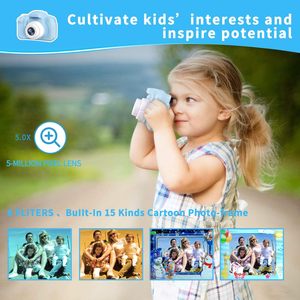 Mini appareil photo numérique pour enfants avec écran Full HD 1080P de 2,4 pouces, prêt pour les selfies - Product Image 6