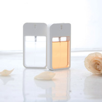 Flacon pulvérisateur rectangulaire en PP blanc de 40 ml pour cartes de parfum, voyage, portable, alcool, spray buccal, emballage plastique