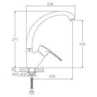 Robinet de lavabo de cuisine en alliage de zinc et de nickel