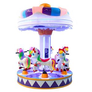 New Outdoor Horse Carousel with 6 Seats for Amusement Parks & Shopping Malls Family-Friendly Fiberglass Ride - Product Image 1