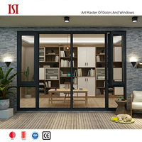 Ventanas abatibles de diseño templado de aleación de aluminio moderno de marca superior Rendimiento de resistencia a la presión del viento Cocina Villa Hotel Louver