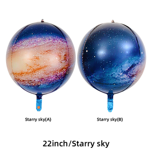 Ballon planétaire de 22 pouces, ballon décoratif en film d'aluminium sur le thème de l'espace, de l'univers et du système solaire, sphérique 4D - Product Image 4