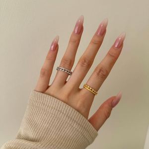 Dylam Specially Design Fine Fashion Women Jewelry Sterling <b>Silver</b> <b>Eternity</b> Band Double Layer 5A CZ Zirconia Daily Dress up <b>Ring</b> - Product Image 2