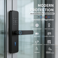 Cerradura Inteligente para Hotel Ttlock de Marca Genérica, Minimalista, de Aluminio, con Pantalla Digital de Seguridad y Huella Dactilar