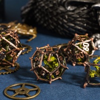Udixi Polyhedral D & d Logo personnalisé Rpg Donjons et dragons Jeu de dés en métal creux
