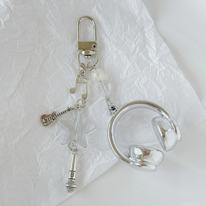 ห่วงคล้องโทรศัพท์มือถือรูปหูฟังดนตรี  จี้ห้อยกระเป๋าแบบปรับแต่งได้ พวงกุญแจรูปโน้ตดนตรี ดีไซน์สร้างสรรค์ คุณภาพสูง - Product Image 3