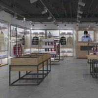 Kainice Présentoir en métal noir robuste pour chemises, étagère en magasin, support pour cintre