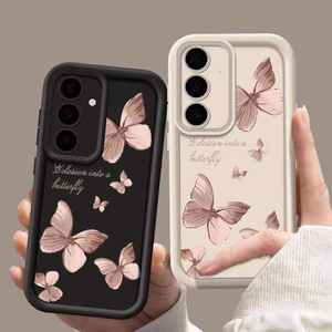 Funda Protectora de TPU Suave con Diseño de Mariposa Dorada para <span class=keywords><strong>Samsung</strong></span> Galaxy A55 A54 A15 A56 A16 A35 A53 A25 5G S25 S24 Ultra Plus S23 FE - Product Image 1