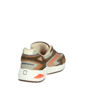 Scarpe da ginnastica basse W391-SN-CL-BI stile marrone/Beige da passeggio con imbottitura antiscivolo e tomaia in vera pelle scamosciata - Product Image 3