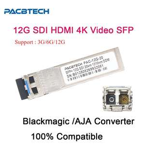 Conversor Óptico de Fibra Dupla PACBTECH PAC-12G-SDI Monomodo 20km SDI LC SFP+ 12G 3G 4K, Comprimento de Onda 1310nm, Certificado CE RoHS FCC - Product Image 6