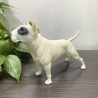 Peinture à la main personnalisée en gros Résine Réaliste Réaliste Terrier Bulldog Figure Modèle Figurine Statue Collection Bull Dog Scupture