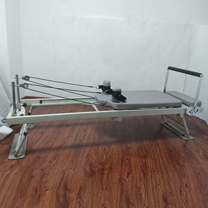 Queenlife nouveau Design maison Fitness Yoga Core lit Portable pliant noir aluminium Pilates réformateur Machine pour studio de yoga - Product Image 5