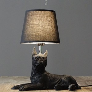 Lámpara de mesa nórdica con forma de cachorro, resina E27, accesorio de iluminación decorativo para dormitorio y estudio - Product Image 4