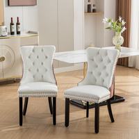 Chaise de salle à manger avec dossier en caoutchouc bon marché Offre Spéciale meubles de maison en tissu de velours