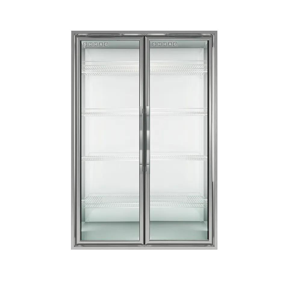 Вертикальный холодильник вертикально холодильного холодной комнате со стеклянной дверью