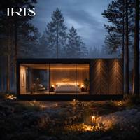 Capsule spatiale micro-habitation intégrée personnalisée en acier préfabriqué, cabine résidentielle mobile, villas étanches, maisons modulaires de 40 pieds