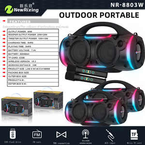 Altavoz Inalámbrico Portátil con Bluetooth NR-8803, <span class=keywords><strong>Karaoke</strong></span> para Cine en Casa y Uso con Computadora, Buenos Bajos - Product Image 4