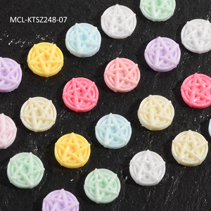 Accessoires pour ongles en résine chromée en forme de cœur et de croix, 100 pièces/sac, <span class=keywords><strong>mini</strong></span> macarons, accessoires pour nail art, vente chaude - Product Image 5