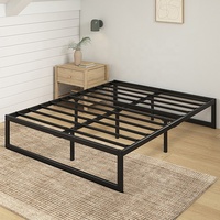 Lit superposé moderne Beier réglable en fer noir, portable, pour chambre, hôtel, école, appartement, disponible en double ou simple