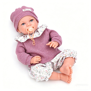 Poupée Reborn <span class=keywords><strong>Kiki</strong></span> de 18 pouces avec 12 sons, poupée bébé en vinyle souple avec chaîne de sucette, cadeau d'anniversaire parfait - Product Image 2