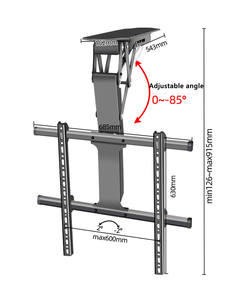 Soporte de Pared para TV de Techo con Ajuste Multidireccional Motorizado y Plegable - Product Image 1
