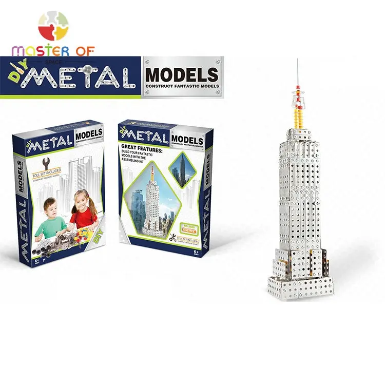 Empire State Building Model DIY 607 Pcs Metal Building Block Toy For Kids P03E076