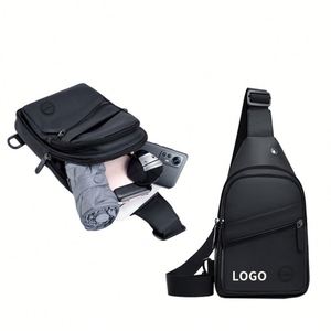 Nylon Large Capacity Waterproof Men's Sports Chest Bag Multi-compartment Crossbody Bag - Product Image 1