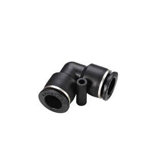 Pneumatic Elbow Fitting 12mm Copper Nickel Plated <b>Quick</b> Connect L Type <b>Connector</b> For Air Hose - Product Image 1