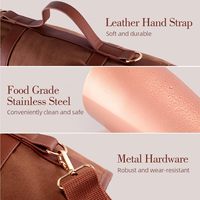 Ensemble d'outils de barre de cuivre portables 17 pièces Kit de barman pratique sac pour fêtes camping voyages bandoulière en polyester durable