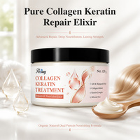Traitement capillaire OEM à base de collagène et kératine naturelle et biologique pour réparation profonde des cheveux abîmés et crépus, soin nourrissant et hydratant pour salon