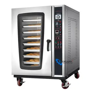 Equipo de panadería comercial, horno eléctrico de convección de galletas de pan, 10 bandejas