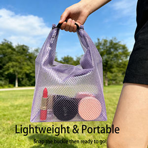 Bolsa de Cosméticos Transparente de Malla EVA con Logotipo Personalizado para Camping Familiar en la Playa, Bolsa de <span class=keywords><strong>Piscina</strong></span>, Organizador de Maquillaje, Caja de Almacenamiento - Product Image 6