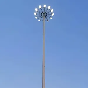 โรงงานผลิตเสาไฟสูงคุณภาพสูง ขนาด 20 เมตร 25 เมตร 30 เมตร รุ่น Q235B ชุบกัลวาไนซ์แบบจุ่มร้อน สำหรับสนามกีฬา ถนน ทางหลวง <span class=keywords><strong>ราคา</strong></span>ถูก - Product Image 1