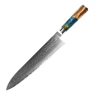 9.5 इंच महाराज चाकू व्यक्तिगत Cuchillo Damasco महाराज राल लकड़ी संभाल 67 परत दमिश्क स्टील पेशेवर रसोई महाराज चाकू