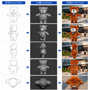 <span class=keywords><strong>Costume</strong></span> Gonfiabile Professionale Personalizzato a Forma di Orso Mascotte Pubblicitaria a 360 Gradi per Pubblicità - Product Image 4