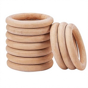 Natural Wooden <b>Ring</b> Decoration Unfinished Round Craft <b>Ring</b> for DIY Macrame Jewelry Pendant Home Decor - Product Image 1
