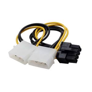 Cantell PCIe <span class=keywords><strong>สาย</strong></span>ไฟคู่4-<span class=keywords><strong>PIN</strong></span> IDE ถึง<span class=keywords><strong>8</strong></span> <span class=keywords><strong>PIN</strong></span> PCI-E กราฟิก<span class=keywords><strong>การ์ด</strong></span> - Product Image 3