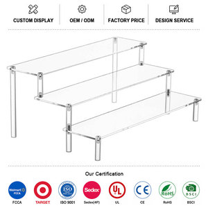 Présentoirs en acrylique transparent sur mesure à 3 niveaux pour parfums, figurines <span class=keywords><strong>Funko</strong></span> <span class=keywords><strong>POP</strong></span> et aliments - Product Image 1