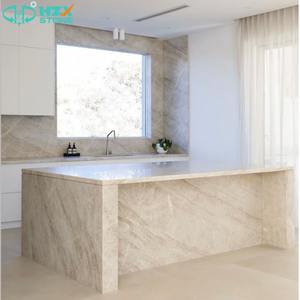 HZX Premium Tac Mahal Kuvarsit Mermer Plakalar Modern Cilalı Otel Mutfak Oturma Odası Ada Tezgahı Özelleştirilebilir Lüks - Product Image 3