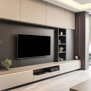 Meuble de TV mural au design moderne et luxueux Mobilier de salon contemporain personnalisable - Product Image 3