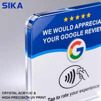 Carte NFC Google Review allemande programmable pour les avis Google, carte autocollante en acrylique, 13,56 MHz, étanche, carte NFC pour avis