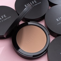 Poudre de maquillage minéral de vente chaude contrôle de l'huile couleurs personnalisées fond de teint maquillage pour le visage poudre de presse compacte
