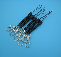 Porte-clés en spirale rétractable en plastique, cordon en spirale en plastique, cordon élastique en spirale