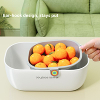 Boîte de rangement de bureau double couche en plastique PP JOYBOS pour collations, graines de melon, noix - Solution de rangement polyvalente pour le salon