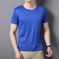T-shirts en gros pour hommes – Personnalisés, mode estivale, classiques, en soie glacée, séchage rapide, manches courtes, maille élastique, col rond – T-shirt moins cher