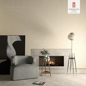 Dalles de sol en porcelaine effet marbre beige, pierre frittée 2800x1200mm, brillantes, pour murs et sols de villas et projets. - Product Image 3