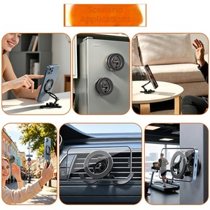 Gahoda Braket Lipat Navigasi Mobil dari Paduan Seng Baru untuk Dudukan Ponsel Inovatif Tiga Sumbu Berputar 360 Derajat Multi Fungsi Magnetik. - Product Image 2