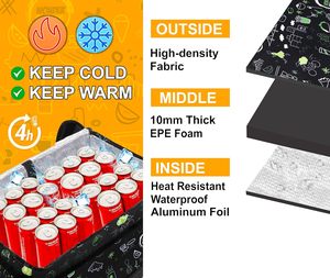 Sac isotherme en néoprène de grande capacité pour livraison d'aliments Panier de transport isolé de style classique pour pizza chaude Livraison d'aliments chauds et de boissons - Product Image 4
