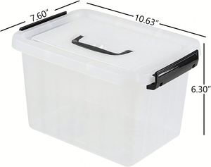 <b>Large</b> Capacity Rectangle Eco-Friendly Injection-Molded Melamine <b>Plastic</b> Aluminum Portable Clothing <b>Storage</b> Box Lid Multi-Size - Product Image 2