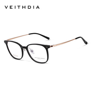Veithdia Square Optical <b>Eyeglasses</b> <b>Frame</b> Pure Titanium Alloy Unisex Full-<b>Frame</b> Lightweight 7109 - Product Image 5